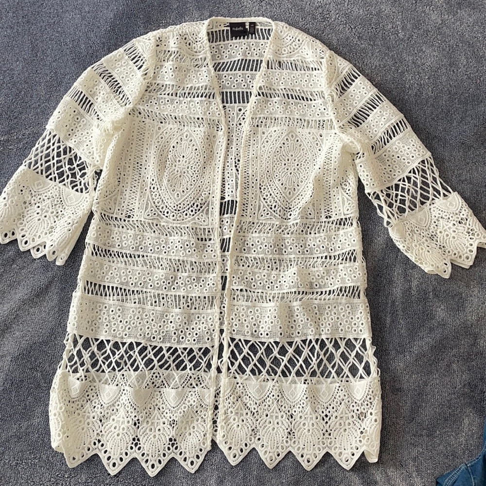 Rafaella White Cardigan L